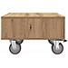 Tavolino con Ruote Rovere artigianale 50,5 x 50 x 30 cm - Foto miniatura 6