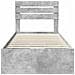 Struttura del letto con cassetto Grigio cemento 90 x 190 cm - Foto miniatura 8