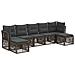 Set Divano da Giardino 7 pcs Grigio polyrattan - Foto miniatura 1