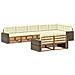 Set di divani da esterno con cuscino 8 pcs Naturale e Crema - Foto miniatura 1