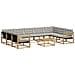 Set di divani da esterno 10 pcs Bianco e Grigio Chiaro - Foto miniatura 1