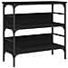 Tavolino Consolle Nero 75x32x75 cm in Legno Multistrato - Foto miniatura 1