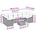 Set di divani con cuscino 8 pcs Nero e Turchese polyrattan - Foto miniatura 9