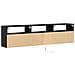 Mobile TV a parete con LED Nero 180x31x45 cm - Foto miniatura 8