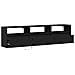 Mobile TV a parete con LED Nero 180x31x45 cm - Foto miniatura 9