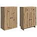 Set di armadi 2 pcs 66 x 34,5 x 90 cm Legno ingegnerizzato - Foto miniatura 3