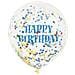 6 Palloncini In Lattice Trasparenti Happy Birthday Taglia Unica - Foto miniatura 3