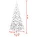 Albero Di Natale Artificiale L 240 Cm Bianco - Foto miniatura 6
