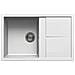 Lavello Unico 300 Granitek 79x50 cm 1 vasca con gocciolatoio Colore Bianco 68 - Foto miniatura 1