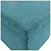 Puff Rettangolare Pouf Portaoggetti Azzurro Turchese Tessuto - Foto miniatura 2