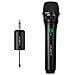 MIC-601W Microfono Wireless UHF con Ricevitore Ricaricabile Nero - Foto miniatura 1