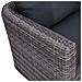 Set Divani Da Giardino 7 Pz Con Cuscini In Polyrattan Grigio - Foto miniatura 4