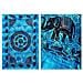 Copritutto Telo Arredo Cotone Misura 140x220 Fantasia Elefante Colore Azzurro - Foto miniatura 1