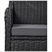 Set Bistrot Da Giardino 3 Pz Con Cuscini In Polyrattan Nero - Foto miniatura 2