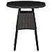 Set Bistrot Da Giardino 3 Pz Con Cuscini In Polyrattan Nero - Foto miniatura 4