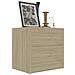 Comodino Rovere Sonoma 40x30x40 cm in Legno Multistrato - Foto miniatura 3