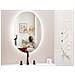 Specchio Da Bagno Con Illuminazione Led Ovale 60 X 80 Cm Mazille - Foto miniatura 1