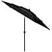 Ombrellone a 3 Livelli con Palo in Alluminio Nero 3 m - Foto miniatura 2