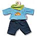 Abbigliamento Per Bambole Jeans Con Camicia A Righe 35-45 Cm - Foto miniatura 1