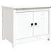 Tavolino Da Salotto Bianco 71x49x55cm In Legno Massello Di Pino - Foto miniatura 2