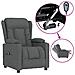 Poltrona Elettrica Reclinabile Grigio Scuro In Tessuto - Foto miniatura 2