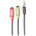 Bs14-05041 Cavo Audio 0,25 M 2 X 3.5mm 3.5mm Nero - Foto miniatura 1