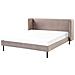 Letto Matrimoniale Velluto Grigio Tortora 160 X 200 Cm Arette - Foto miniatura 2