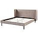 Letto Matrimoniale Velluto Grigio Tortora 160 X 200 Cm Arette - Foto miniatura 3