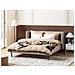 Letto Matrimoniale Velluto Grigio Tortora 160 X 200 Cm Arette - Foto miniatura 1