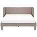 Letto Matrimoniale Velluto Grigio Tortora 160 X 200 Cm Arette - Foto miniatura 8