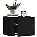Comodini A Muro 2 Pz Nero 45x30x35 Cm - Foto miniatura 1