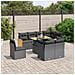 Set Divani Da Giardino 9 Pz Con Cuscini Nero In Polyrattan - Foto miniatura 3
