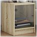 Comodini Con Ante In Vetro 2pz Rovere Sonoma 35x37x42 Cm - Foto miniatura 1