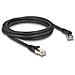 Cavo di rete RJ45 Cat. 8.1 S /FTP maschio da 45° angolato a destra per maschio diritto fino a 40 Gbps 2 m nero - Foto miniatura 1