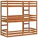 Letto Castello Triplo Marrone Cera 90x190cm Legno Massello Pino - Foto miniatura 7