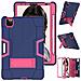 Custodia Per Ipad Pro 12.9"" Con Supporto E Slot Per Stilo - Blu E Rosa Elegante - Foto miniatura 1