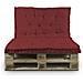 Cuscino Mattonella Per Seduta-schienale Divani Pallet Cuscino Per Bancale 60x60 Bordeaux - Foto miniatura 2