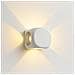 Set 2 Applique Da Muro 4 Led Lampada A Parete Bianca Luce Bianco Caldo 6x6x5cm - Foto miniatura 4