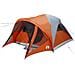 Tenda Familiare a Tunnel 6Persone Grigia Arancione Impermeabile - Foto miniatura 4