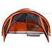 Tenda Familiare a Tunnel 6Persone Grigia Arancione Impermeabile - Foto miniatura 6