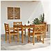 Set da Pranzo da Giardino  5 Pezzi Legno Massello di Acacia, Sedie da Giardino  2 pezzi 56x56x90 cm Legno Massello di Acacia - Foto miniatura 3