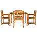 Set da Pranzo da Giardino  5 Pezzi Legno Massello di Acacia, Sedie da Giardino  2 pezzi 56x56x90 cm Legno Massello di Acacia - Foto miniatura 6