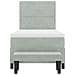 Letto con Box Spring con Materasso & Panca Grigio Chiaro 90x190 cm Velluto - Foto miniatura 9