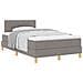 Letto con Rete a Molle con Materasso Tortora 120x190 cm Tessuto - Foto miniatura 1