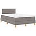 Letto con Rete a Molle con Materasso Tortora 120x190 cm Tessuto - Foto miniatura 3
