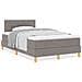 Letto con Rete a Molle con Materasso Tortora 120x190 cm Tessuto - Foto miniatura 4