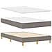 Letto con Rete a Molle con Materasso Tortora 120x190 cm Tessuto - Foto miniatura 6
