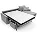 Chris Divano Letto Angolare Con Penisola In Simil Cotone T13 Grigio - Foto miniatura 2