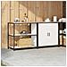 Set di Stoccaggio per Cucina 2 pcs Bianco 180 x 50 x 92 cm - Foto miniatura 4