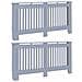 Copertura per radiatori 2 pcs Grigio 152 x 19 x 81.5 cm - Foto miniatura 1